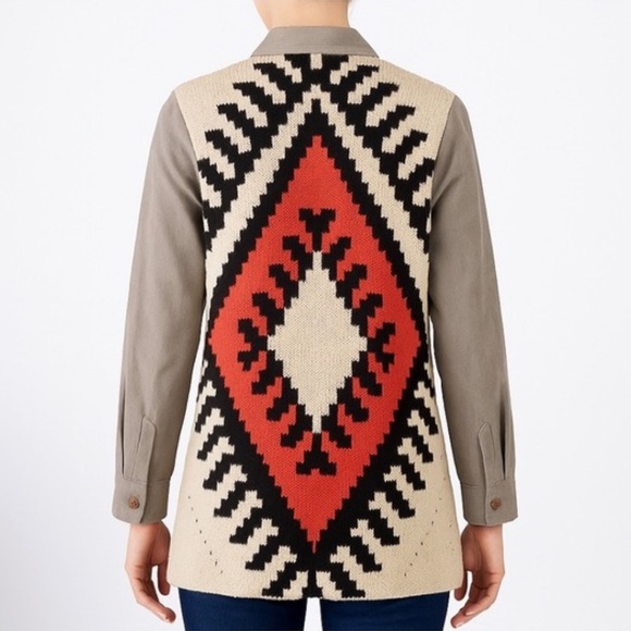 DAVI & DANI Southwestern Motif Lightweight Cord Utility Jacket - Picture 2 of 16